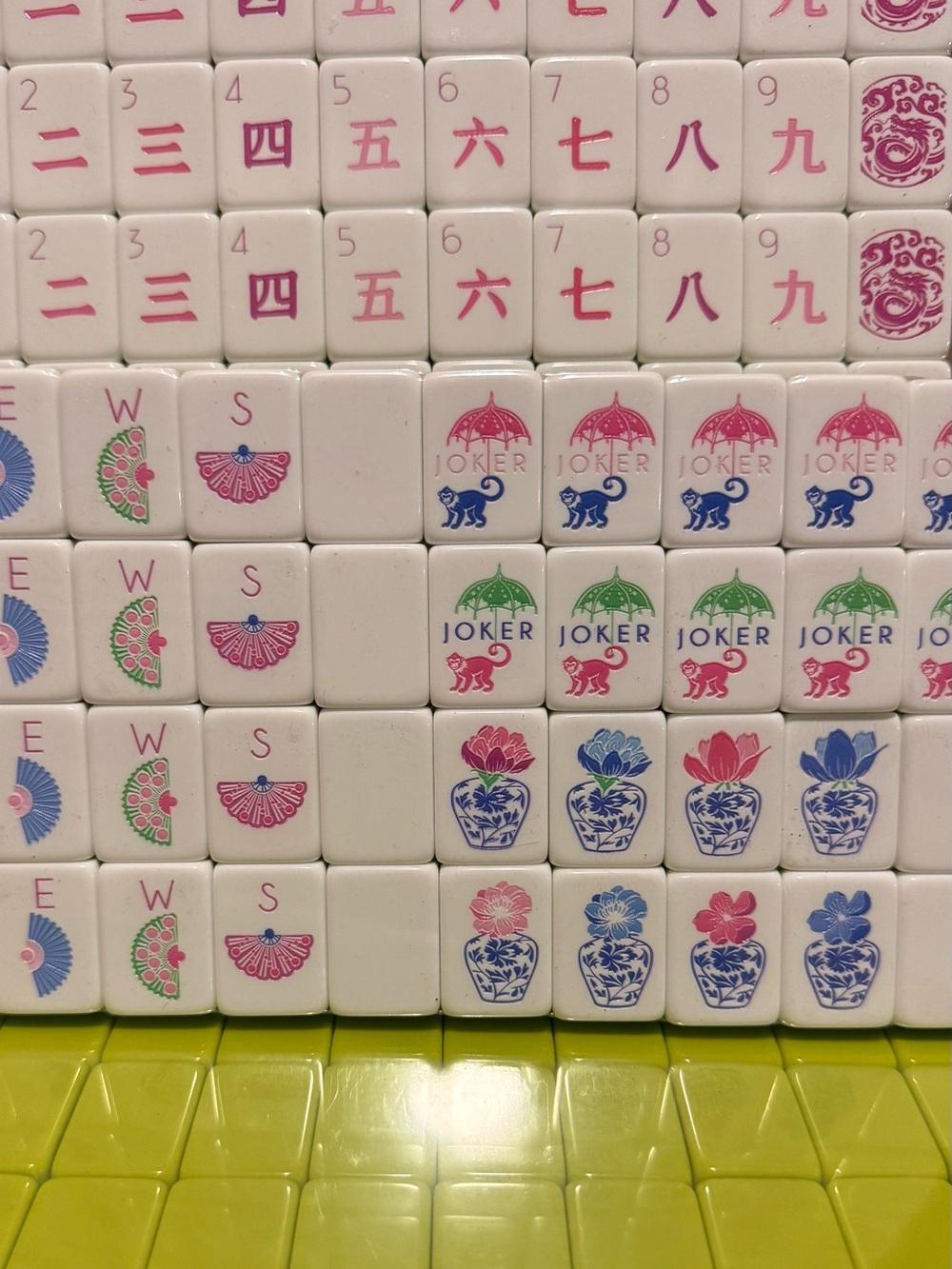 Classic American Mahjong Tile Set - Apple Green